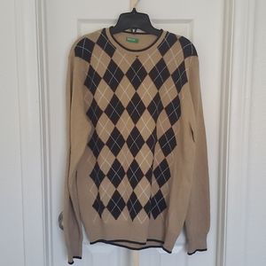 United colors of Benetton argyle sweater XL